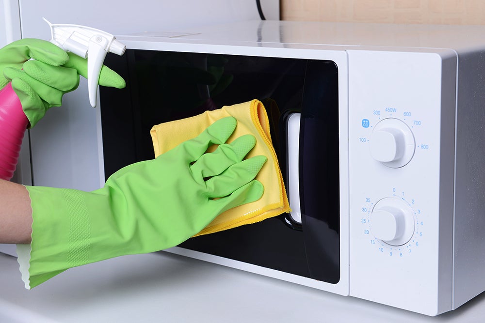 Microwave Oven Cleaning Steps